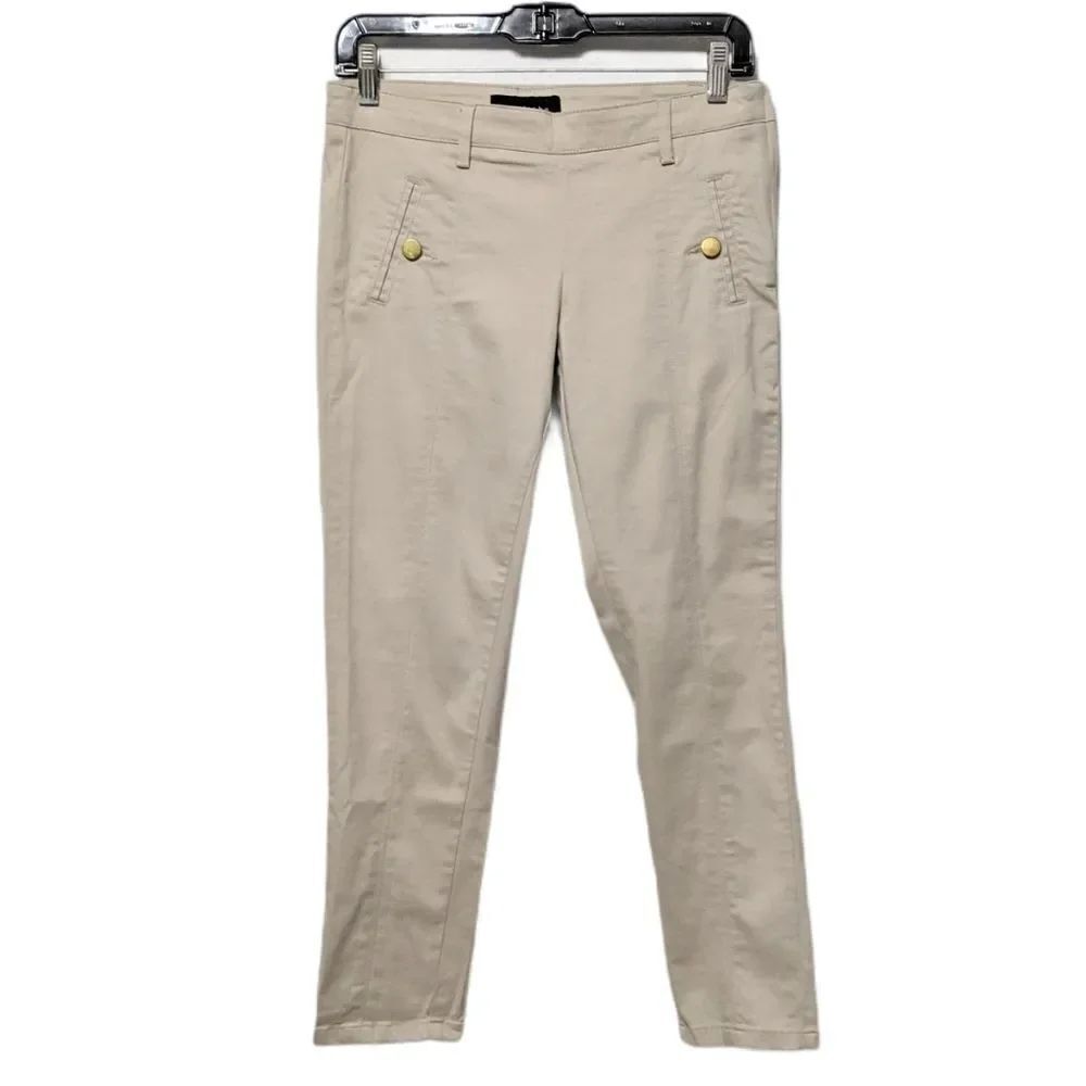 NWT WARDROBE Skinny Cigarette Ankle Pants Tan 26